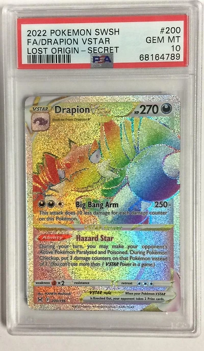 2022 Pokemon Sword & Shield Lost Origin 200 Full Art/drapion Vstar Secret PSA 10