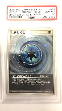 2004 Pokemon Japanese Play Promo 015 Cyclone Energy-holo 2nd Season Subscription PSA 10