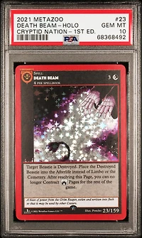 2021 Metazoo Cryptid Nation 23 Death Beam-holo 1st Edition PSA 10