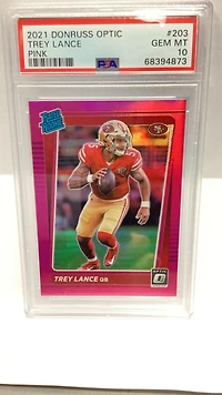 2021 Panini Donruss Optic 203 Trey Lance PSA 10