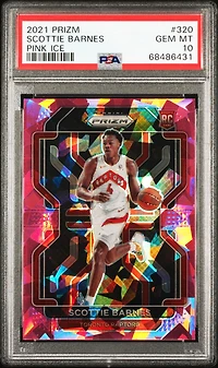 2021 Panini Prizm 320 Scottie Barnes Pink Ice PSA 10