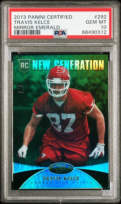 2013 Panini Certified 292 Travis Kelce Mirror Emerald PSA 10