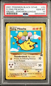 2001 Pokemon Promo Black Star 25 Flying Pikachu Pokemon League PSA 10