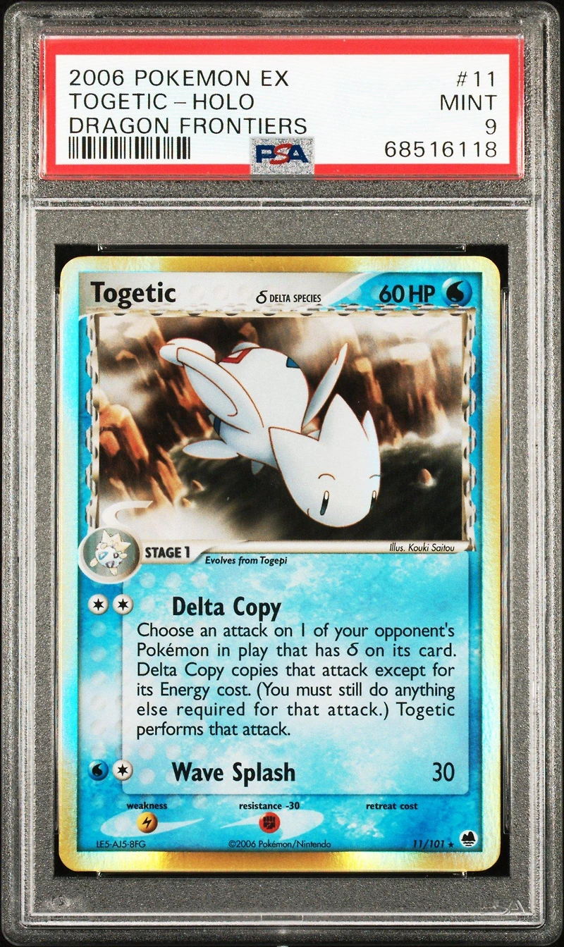 2006 Pokemon Ex Dragon Frontiers 11 Togetic-holo PSA 9