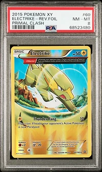 2015 Pokemon Xy Primal Clash 60 Electrike-reverse Foil PSA 8