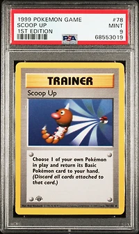 1999 Pokemon Game 78 Scoop Up 1st Edition PSA 9