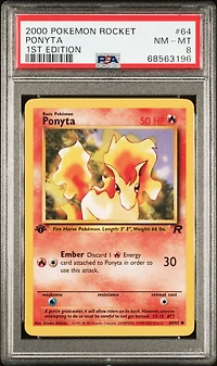 2000 Pokemon Rocket 64 Ponyta 1st Edition PSA 8
