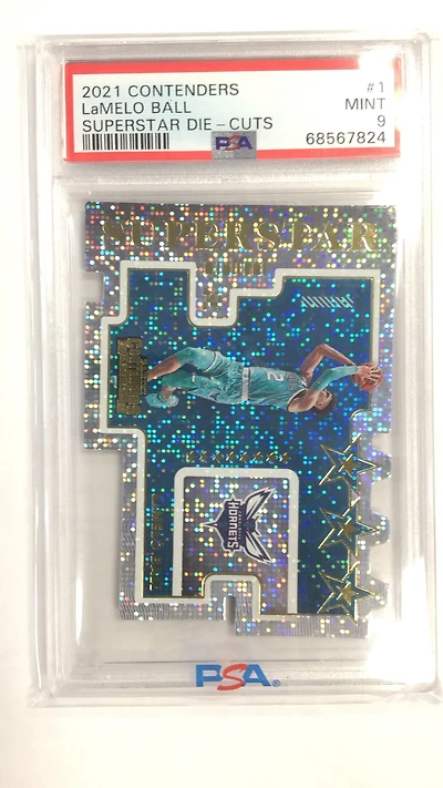 2021 Panini Contenders Superstar Die-cuts 1 Lamelo Ball PSA 9