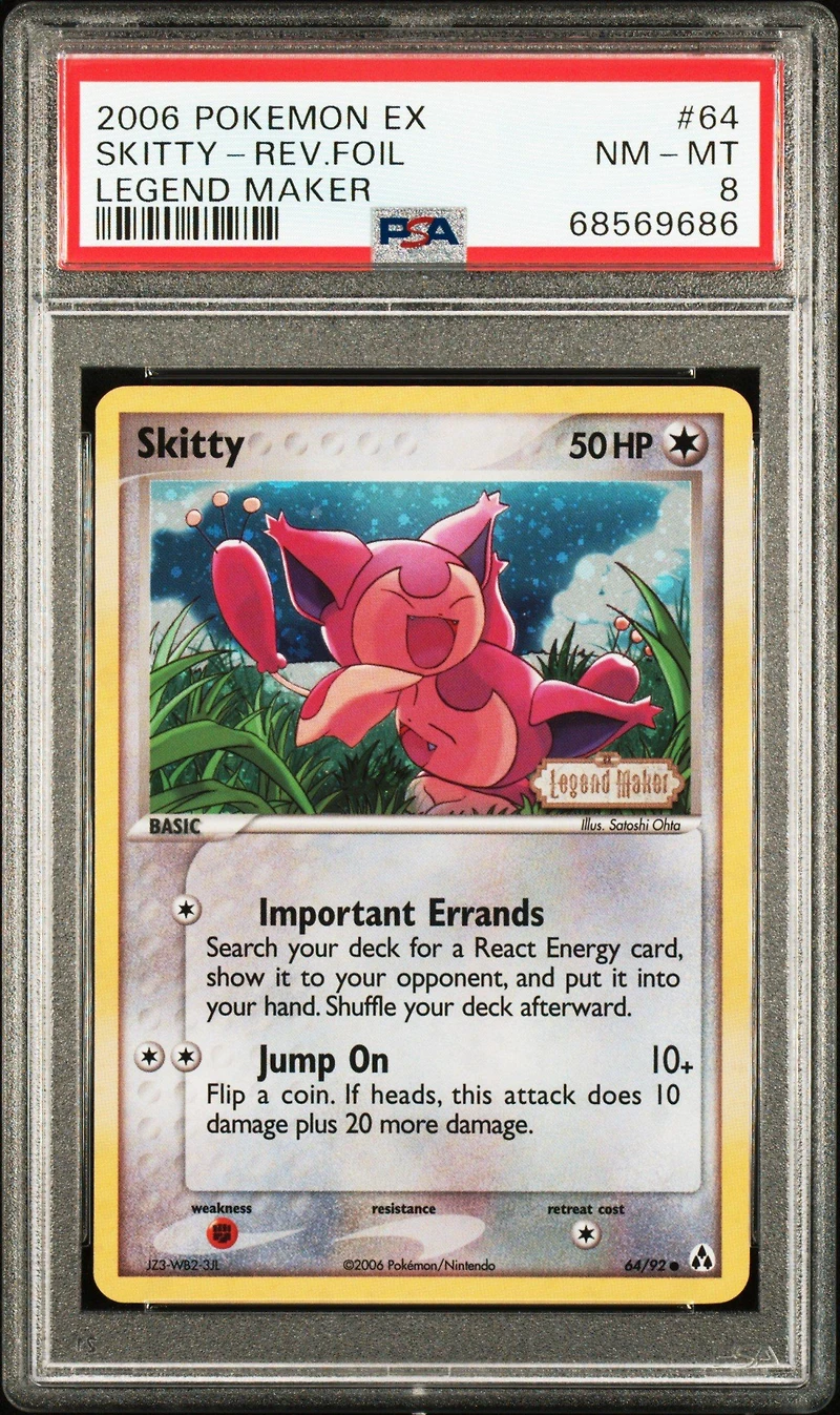 2006 Pokemon Ex Legend Maker 64 Skitty-reverse Foil PSA