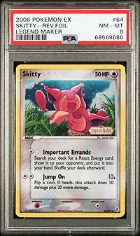 2006 Pokemon Ex Legend Maker 64 Skitty-reverse Foil PSA