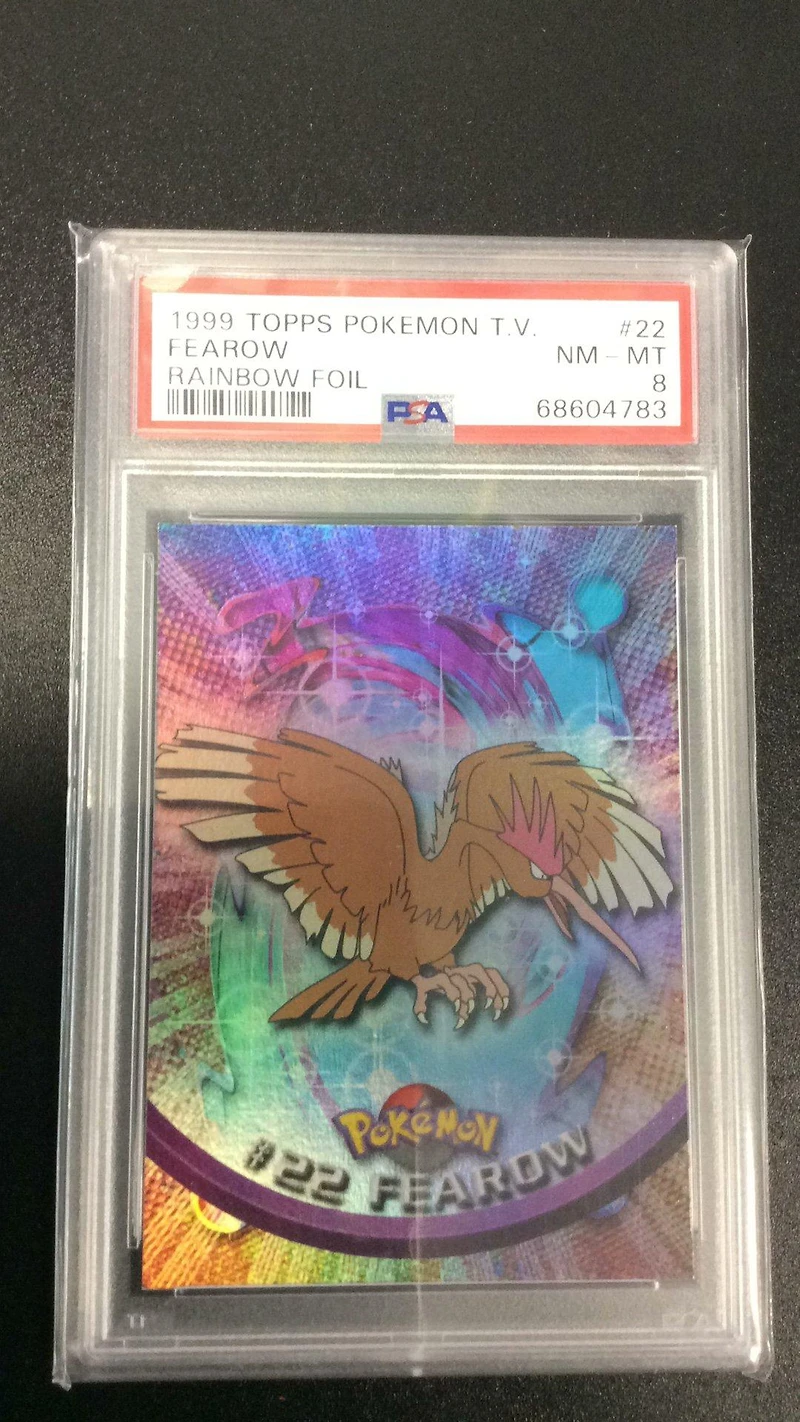 1999 Topps Pokemon Tv 22 Fearow Rainbow Foil PSA 8