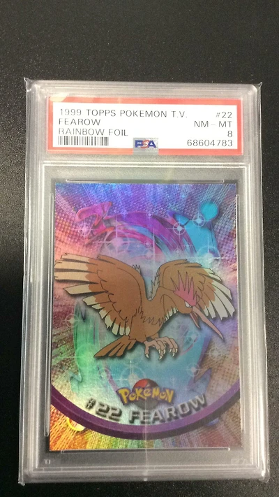 1999 Topps Pokemon Tv 22 Fearow Rainbow Foil PSA 8