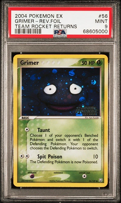 2004 Pokemon Ex Team Rocket Returns 56 Grimer-reverse Foil PSA 9