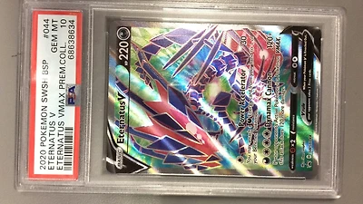 2020 Pokemon Swsh Black Star Promo 044 Eternatus V Eternatus Vmax Premium Collection PSA