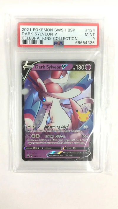 2021 Pokemon Swsh Black Star Promo 134 Dark Sylveon V PSA