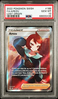 2022 Pokemon Sword & Shield Lost Origin 189 Full Art/arezu PSA 10