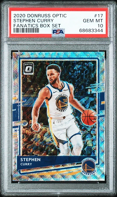 2020 Panini Donruss Optic 17 Stephen Curry Fanatics Box Set PSA 10