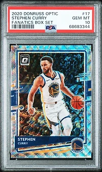 2020 Panini Donruss Optic 17 Stephen Curry Fanatics Box Set PSA 10