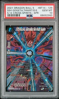 2021 Dragon Ball Super Card Game Series 14 Cross Spirits Bt14-129 Ss4 Gogeta