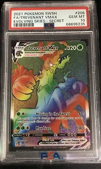 2021 Pokemon Sword & Shield Evolving Skies 206 Full Art/trevenant Vmax Secret PSA 10