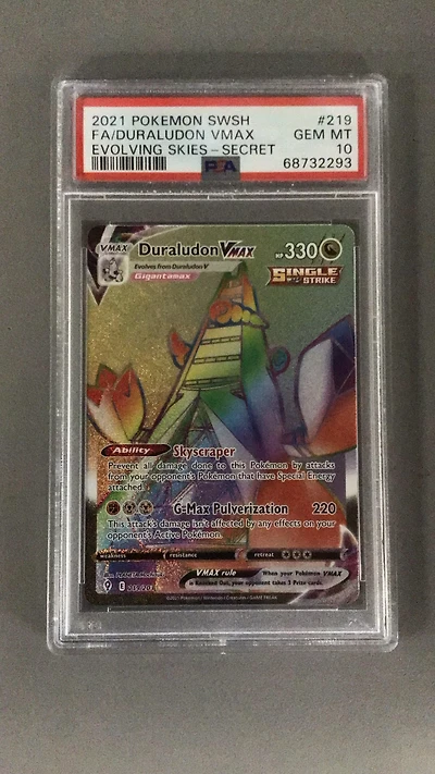 2021 Pokemon Sword & Shield Evolving Skies 219 Full Art/duraludon Vmax Secret PSA