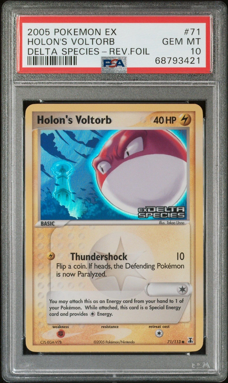 2005 Pokemon Ex Delta Species 71 Holon's Voltorb PSA 10