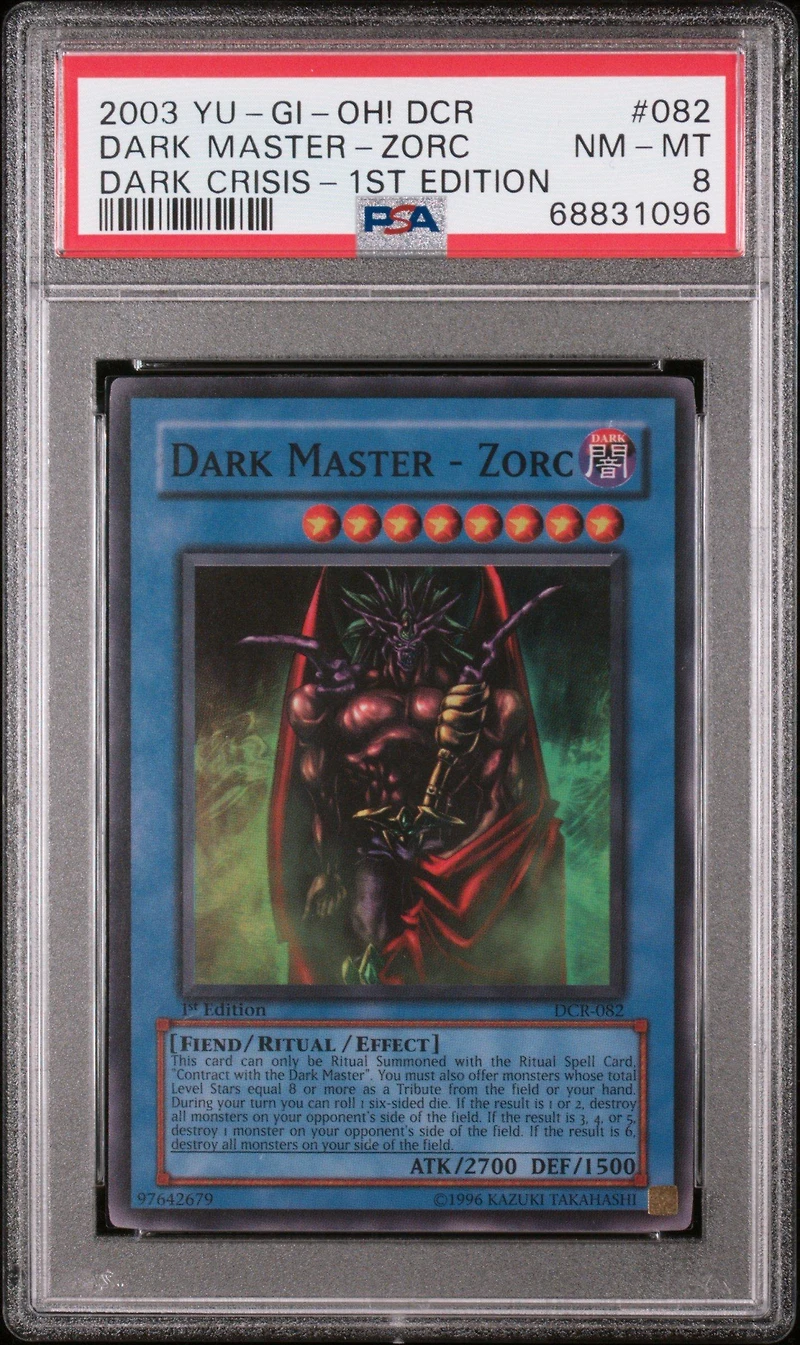 2003 Yu-gi-oh! Dcr-dark Crisis 082 Dark Master-zorc 1st Edition PSA 8