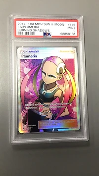 2017 Pokemon Sun & Moon Burning Shadows 145 Fa/plumeria PSA