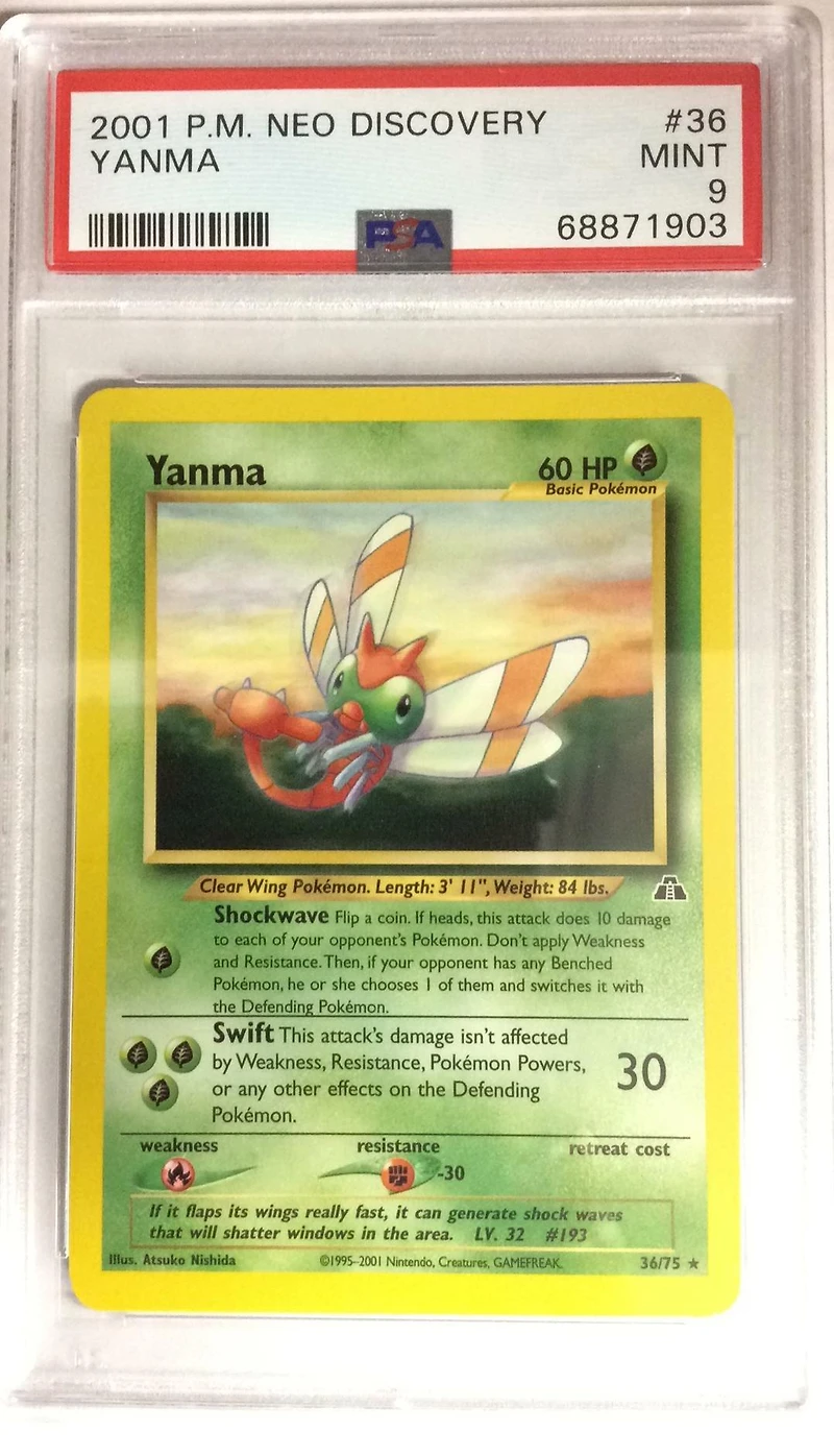 2001 Pokemon Neo Discovery Yanma PSA 9