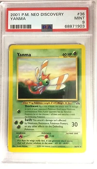 2001 Pokemon Neo Discovery Yanma PSA 9