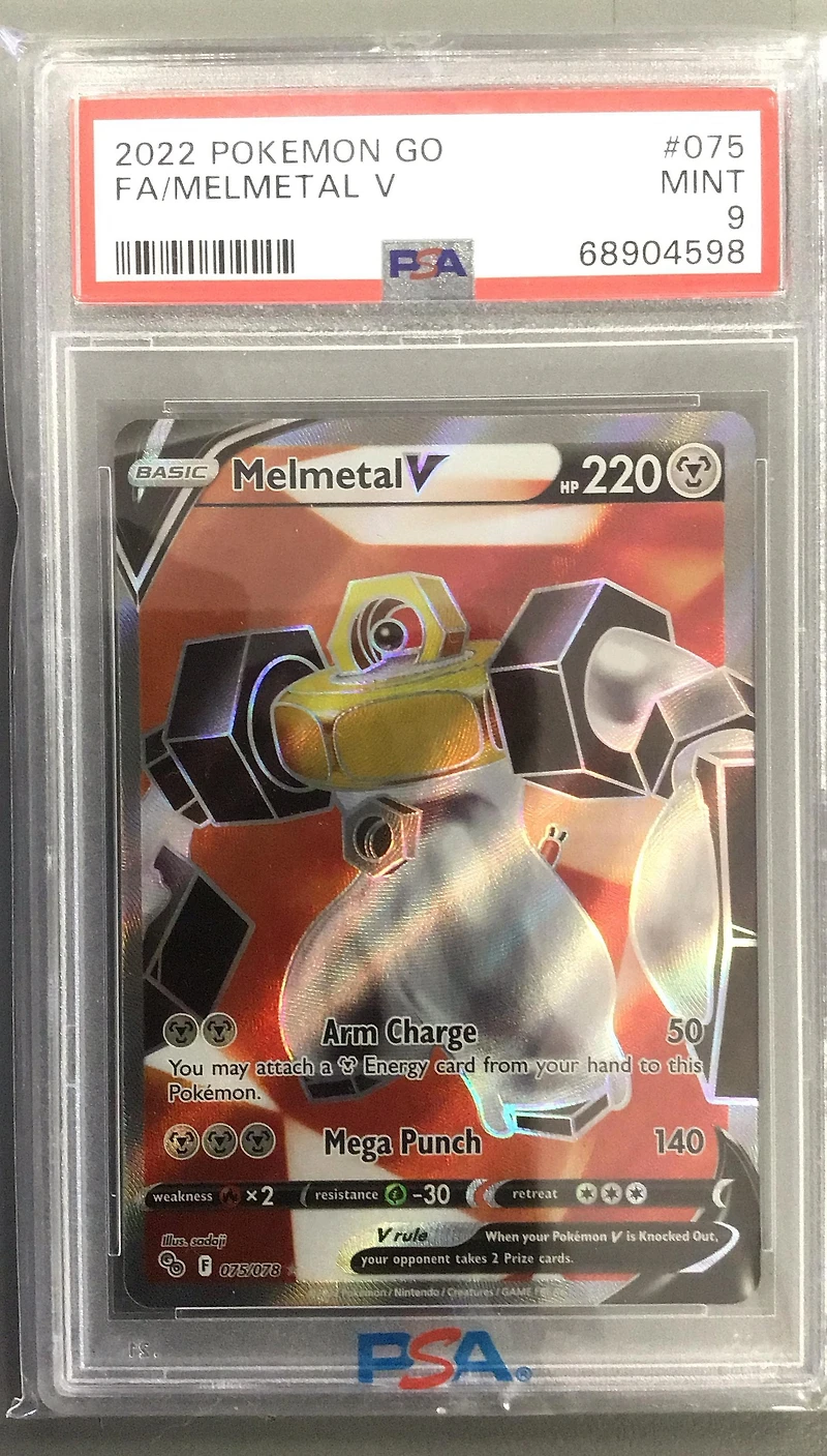 2022 Pokemon Go 075 Full Art/melmetal V PSA 9