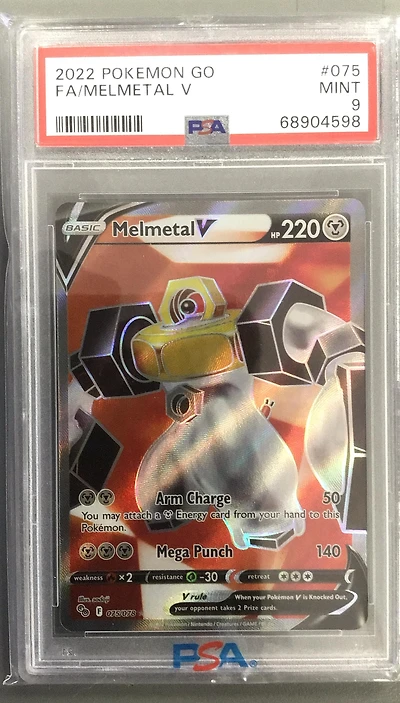 2022 Pokemon Go 075 Full Art/melmetal V PSA 9