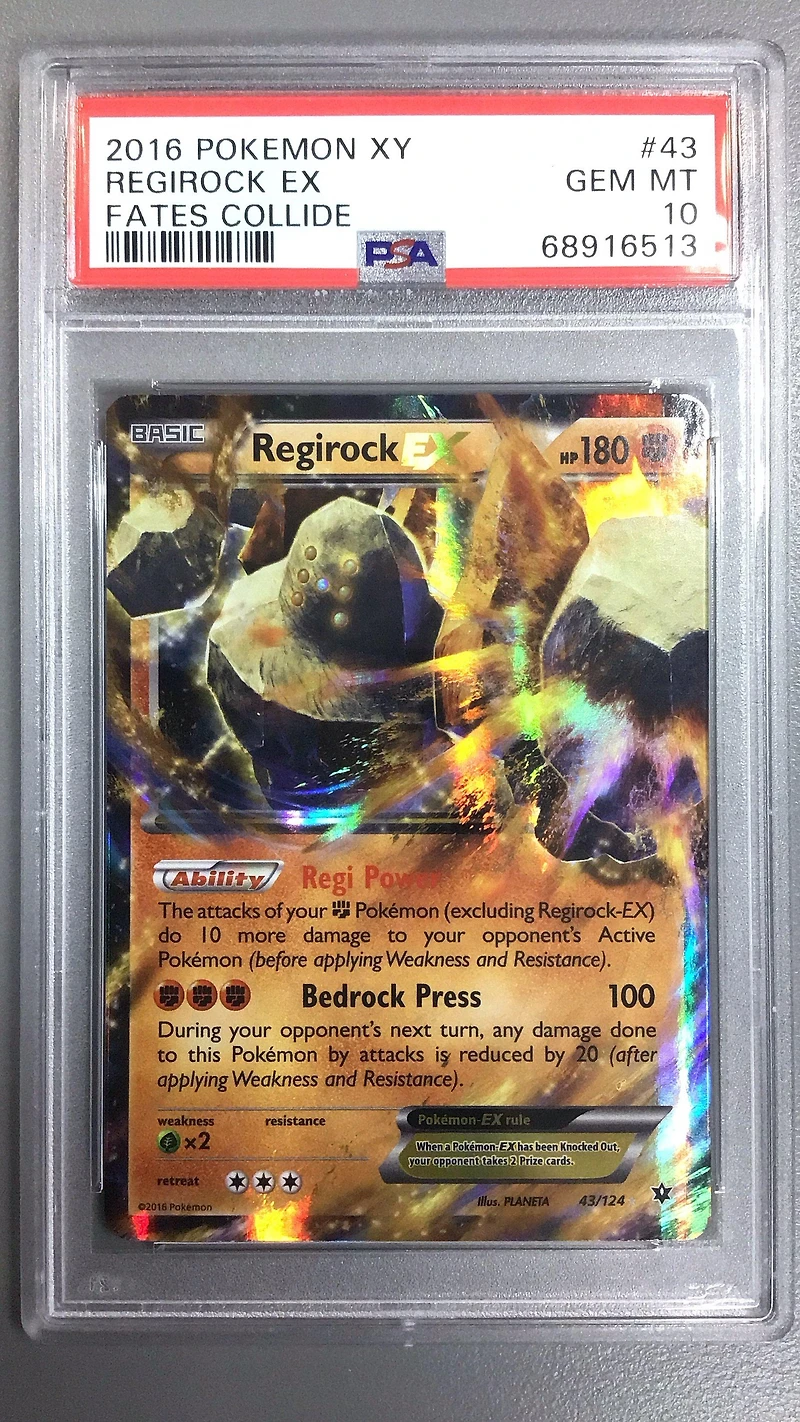 2016 Pokemon Xy Fates Collide 43 Regirock Ex PSA 10