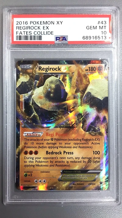 2016 Pokemon Xy Fates Collide 43 Regirock Ex PSA 10