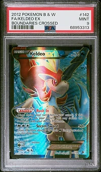 2012 Pokemon Black & White Boundaries Crossed 142 Full Art/keldeo Ex PSA 9