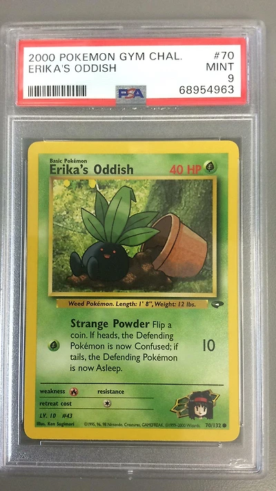 2000 Pokemon Gym Challenge 70 Erika's Oddish PSA 9