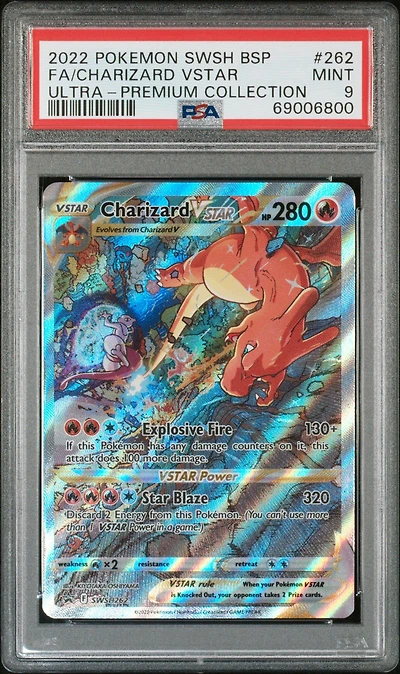 2022 Pokemon Swsh Black Star Promo 262 Full Art/charizard Vstar Sword & Shield Ultra-premium Collection-charizard PSA 9