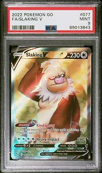 2022 Pokemon Go 077 Full Art/slaking V PSA 9