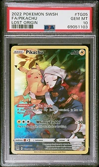 2022 Pokemon Sword & Shield Lost Origin Tg05 Fa/pikachu PSA
