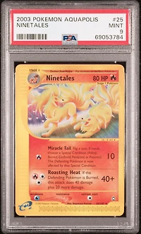 2003 Pokemon Aquapolis 25 Ninetales PSA