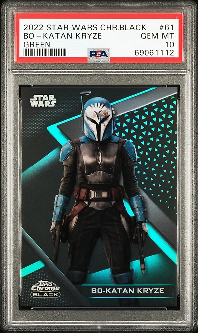 2022 Topps Chrome Black Star Wars 61 Bo-katan Kryze Green Refractor PSA 10