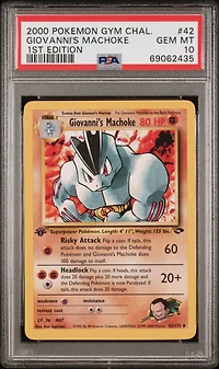 2000 Pokemon Gym Challenge 42 Giovanni's Machoke 1st Edition PSA