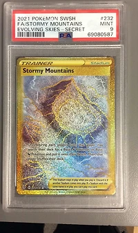 2021 Pokemon Sword & Shield Evolving Skies 232 Full Art/stormy Mountains Secret PSA 9
