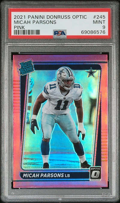 2021 Panini Donruss Optic 245 Micah Parsons PSA