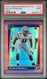 2021 Panini Donruss Optic 245 Micah Parsons PSA