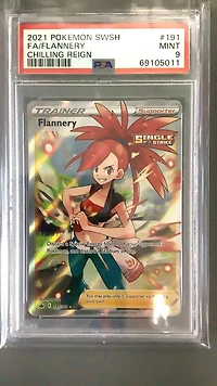 2021 Pokemon Sword & Shield Chilling Reign 191 Fa/flannery PSA 9