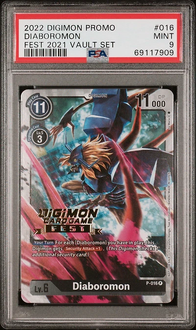 2022 Digimon Promo 016 Diaboromon Fest 2021 Vault Set PSA 9