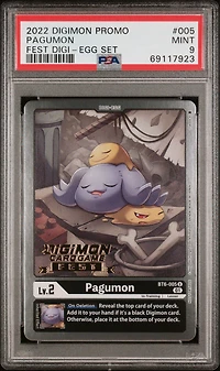 2022 Digimon Promo 005 Pagumon Fest Digi-egg Set PSA 9