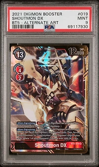 2021 Digimon Booster Battle Of Omni 019 Shoutmon Dx Alternate Art PSA 9