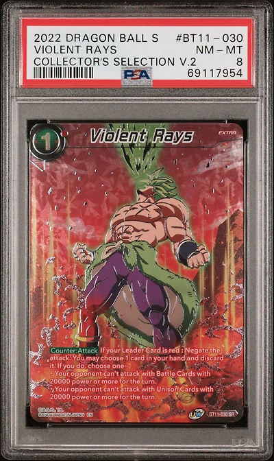 2022 Dragon Ball Super Card Game Collector's Selection Vol.2 Bt11-030 Violent Rays PSA